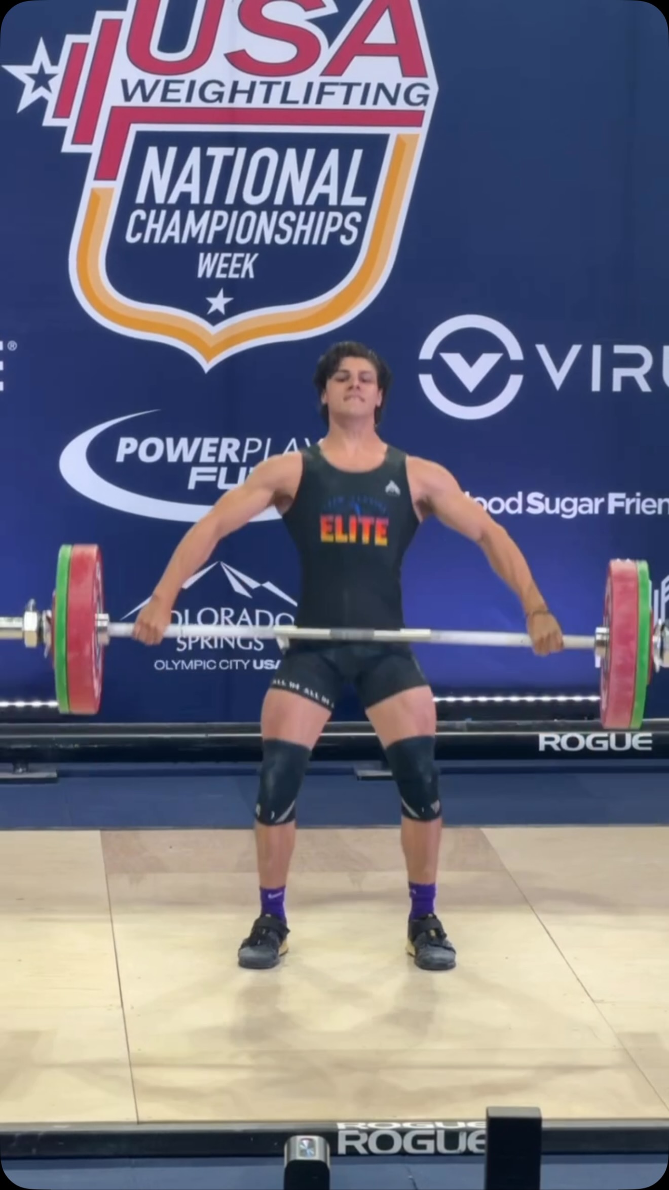 Athlete lifting at USA Weightlifting National Championships