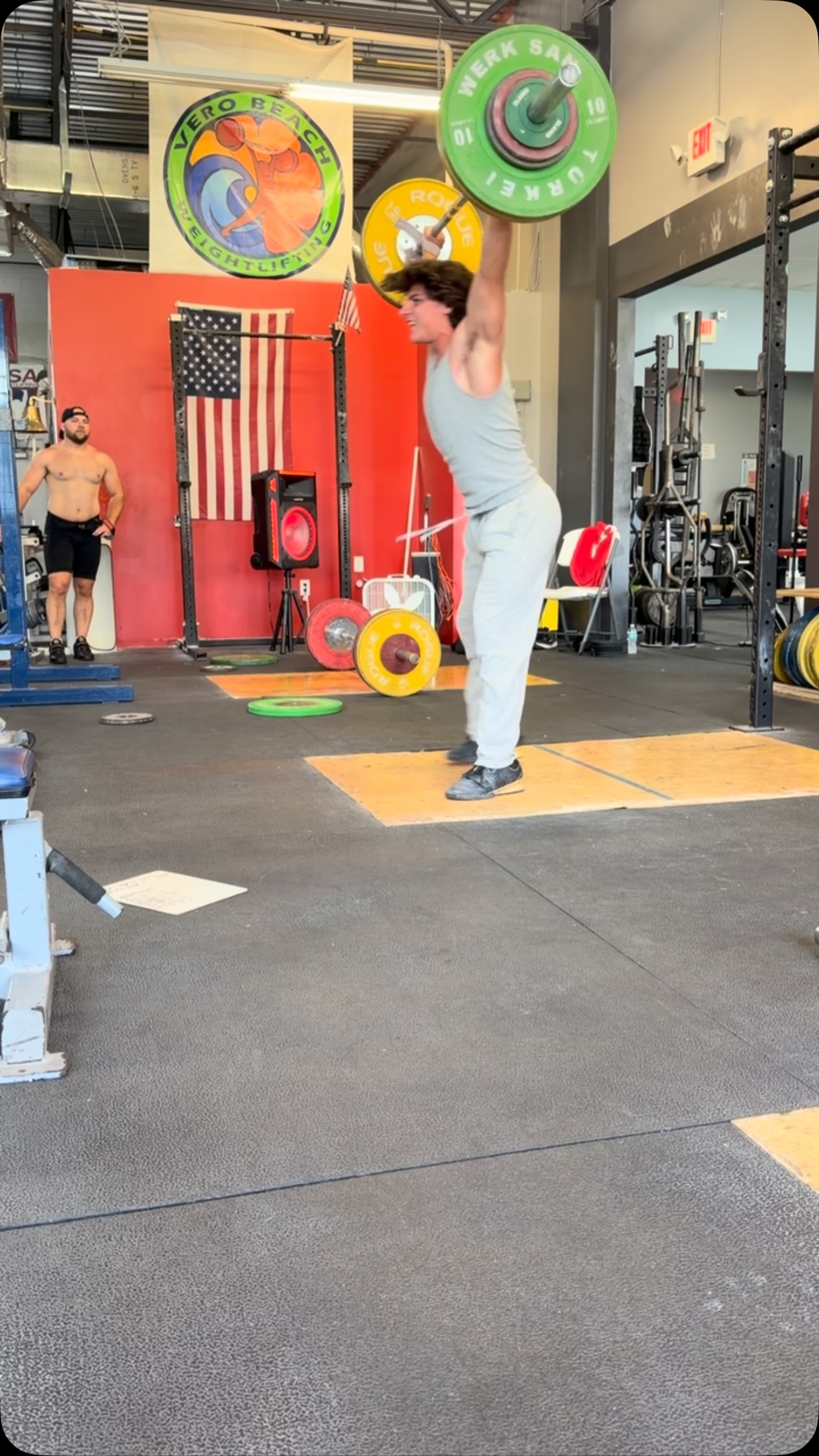 Athlete training the snatch at Vero Beach Weightlifting